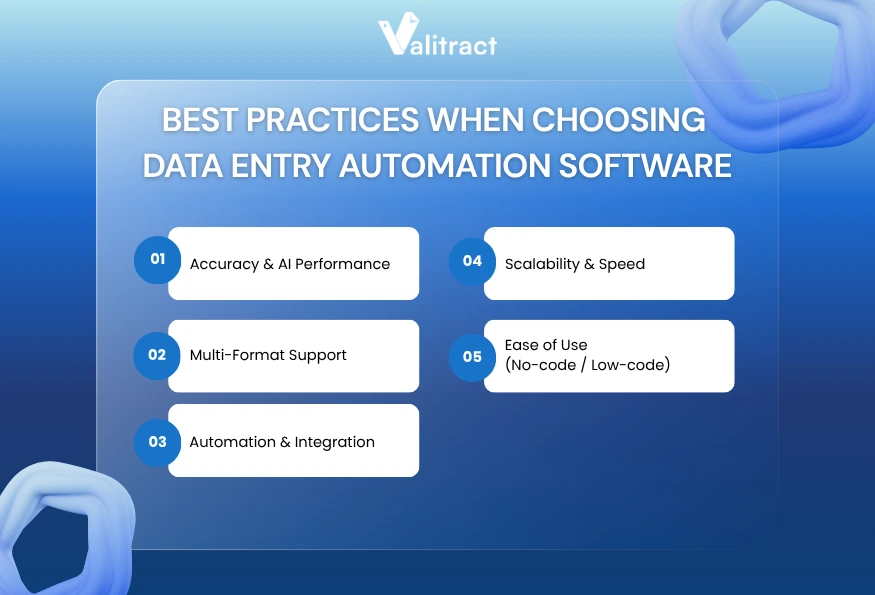 Best Practices When Choosing Data Entry Automation Software