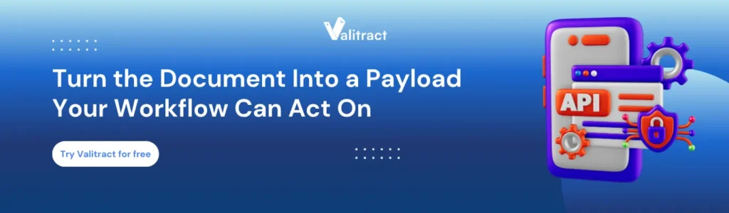 Document extraction turning an invoice or PDF into a structured JSON payload for a workflow automation