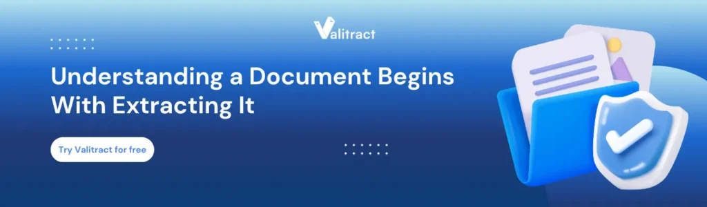 Banner reading Understanding a document begins with extracting it, the foundation of AI document understanding